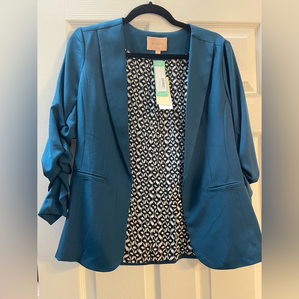 Skies are Blue teal blazer